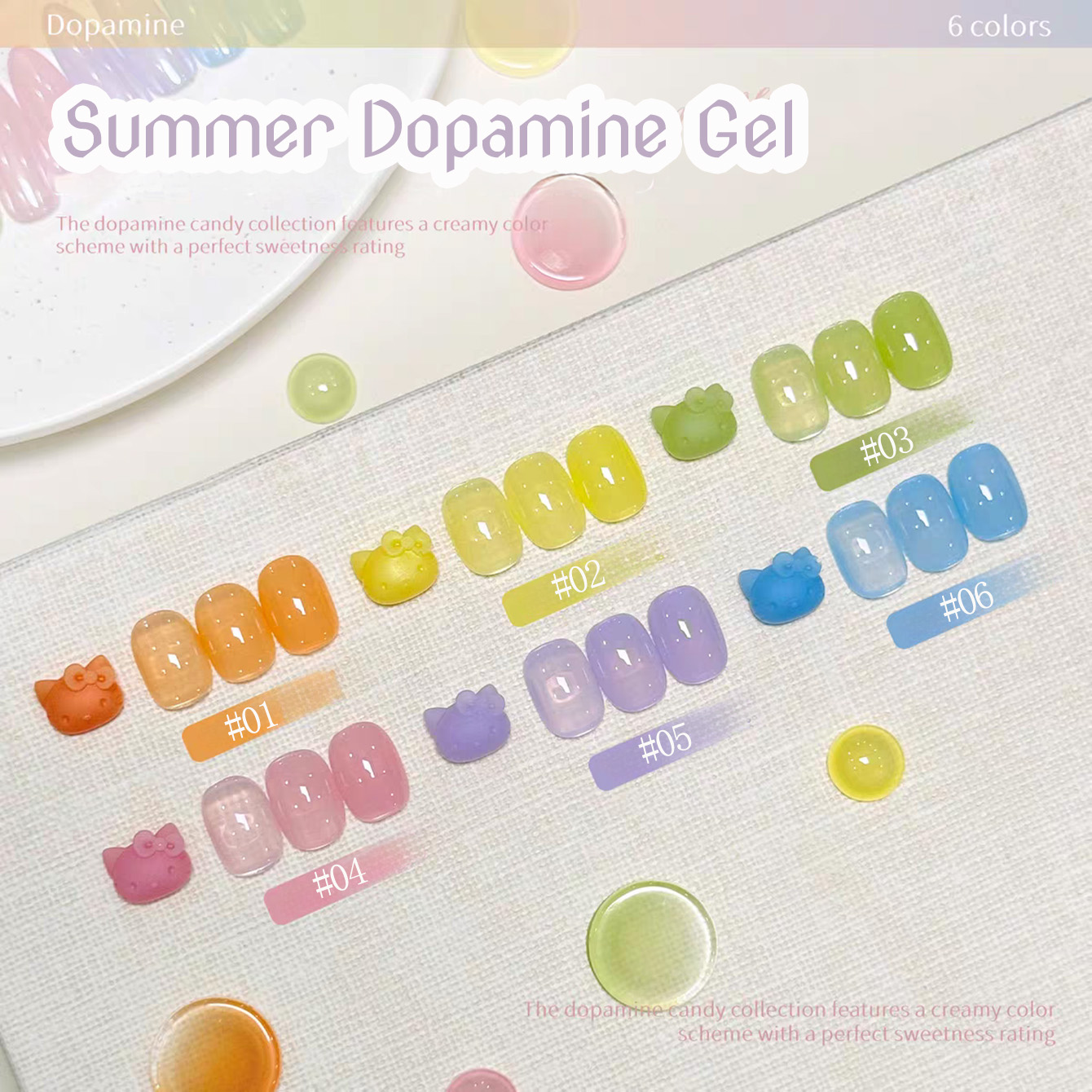 Coloured Gel Set - 1 Buah WS Ice Transparan Dopamin