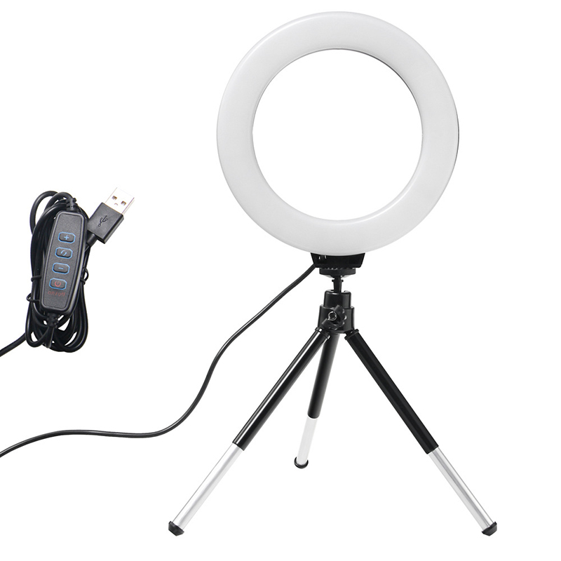 Photography Lighting Overhead - Lampu Ring 6 Inci dengan Tripod,