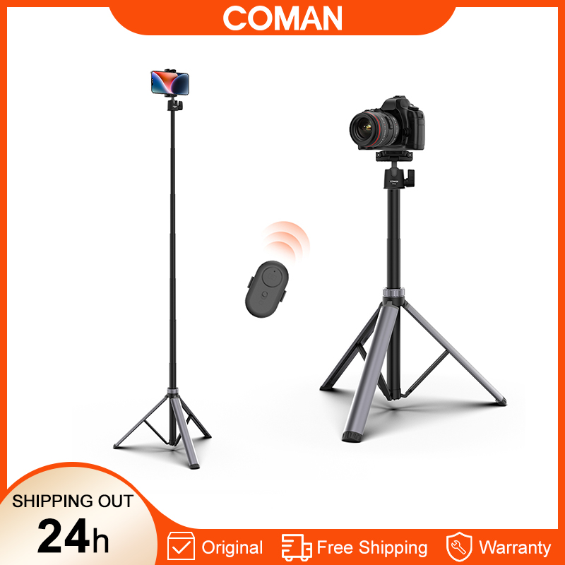 Photography Video Lighting Kit With Adjustable Tripod Stand - COMAN MT66 Light Stand Tripod Portabel