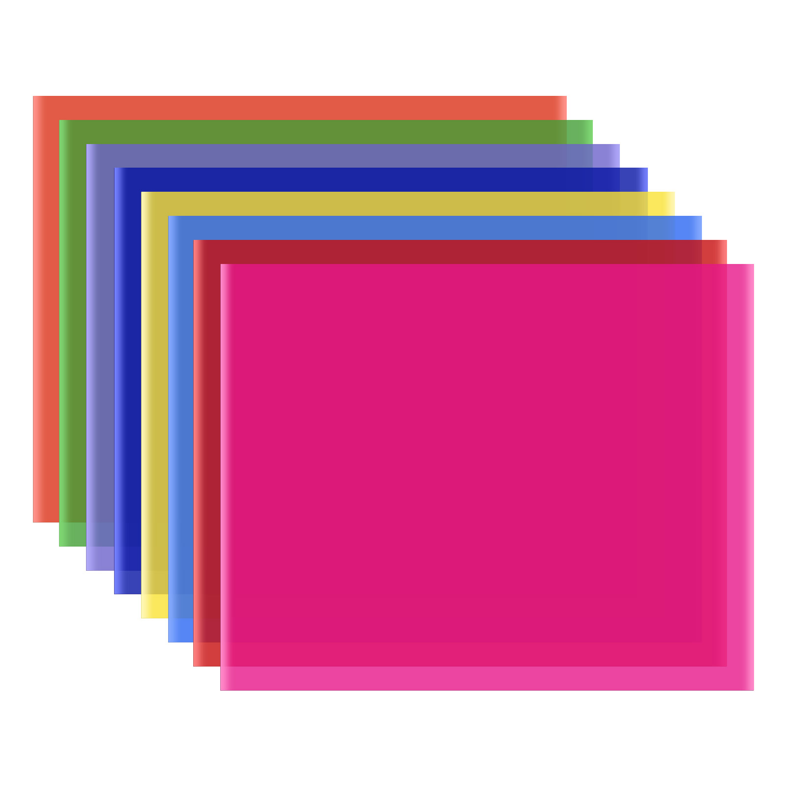 Coloured Gel Set - 8 Warna/set Filter Pencahayaan Gel Transparan