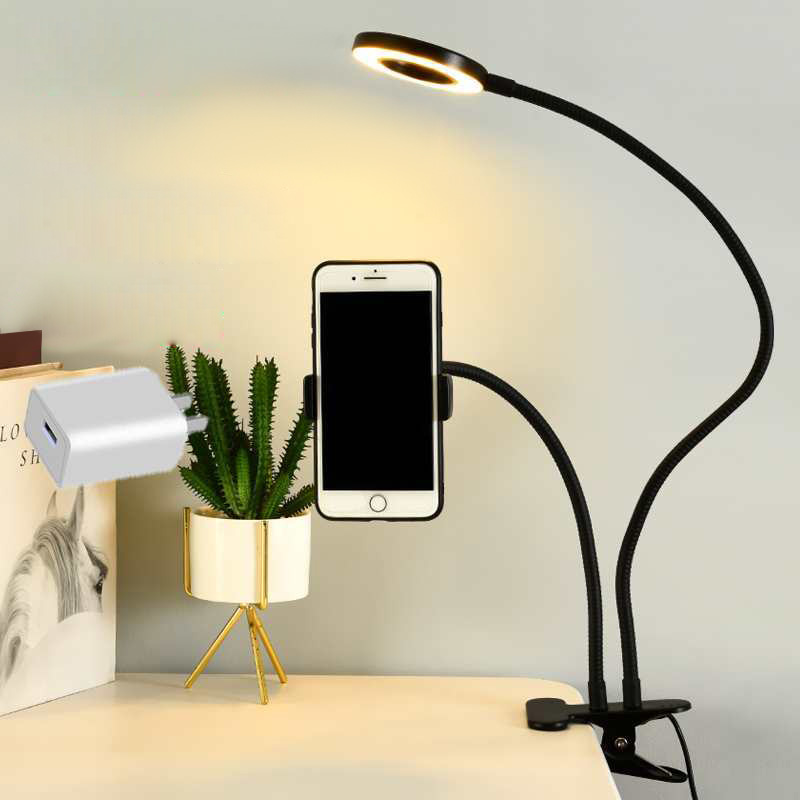 Photography Lighting Overhead - Dudukan Ponsel Fleksibel Universal dengan Lampu