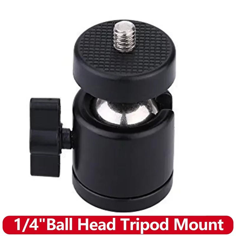 Photography Video Lighting Kit With Adjustable Tripod Stand - Adaptor Kepala Bola Logam Mini Universal