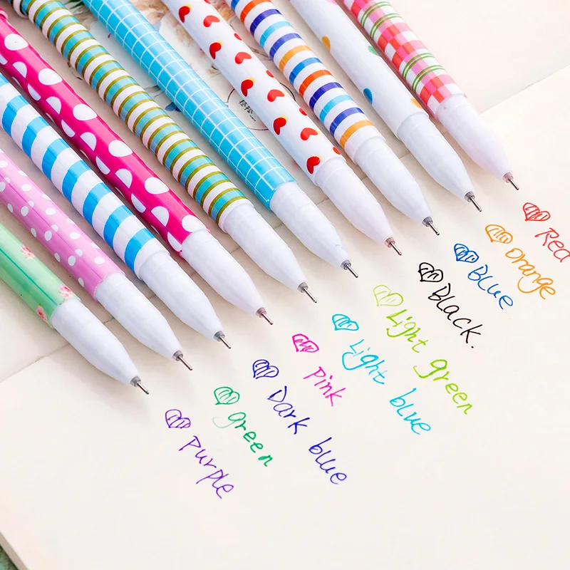 Coloured Gel Set - 10 Buah/Kotak Alat Tulis Lucu Set
