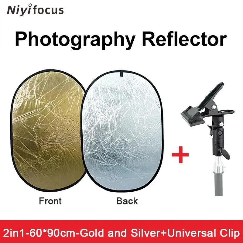 Photography Lighting Diffuser - Reflektor Portabel Bulat 2in1 30cm 60cm