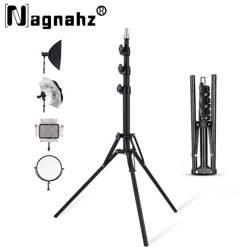 Photography Video Lighting Kit With Adjustable Tripod Stand - Nagnaz dudukan lampu fotografi 78 inci,