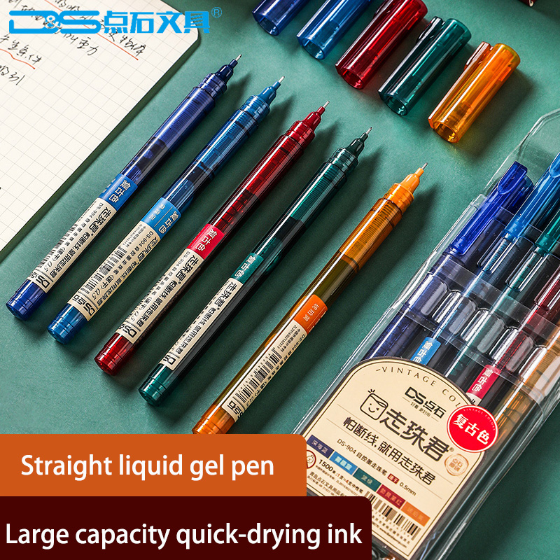 Coloured Gel Set - 5 Buah Pena Gel Cair Lurus