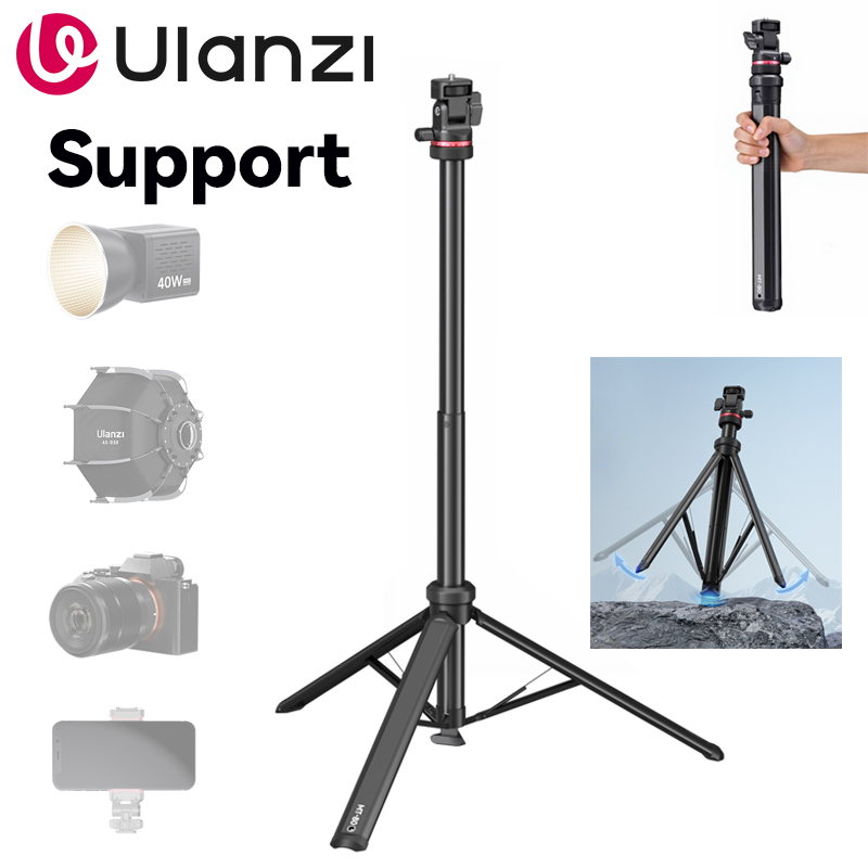 Photography Video Lighting Kit With Adjustable Tripod Stand - Ulanzi MT-80 Tripod Lampu Ponsel 2M