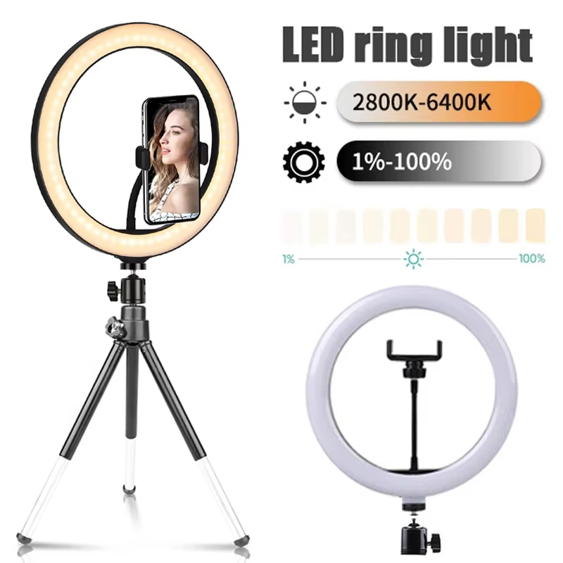 Photography Lighting Overhead - Lampu Cincin Selfie 10 inci, Lampu