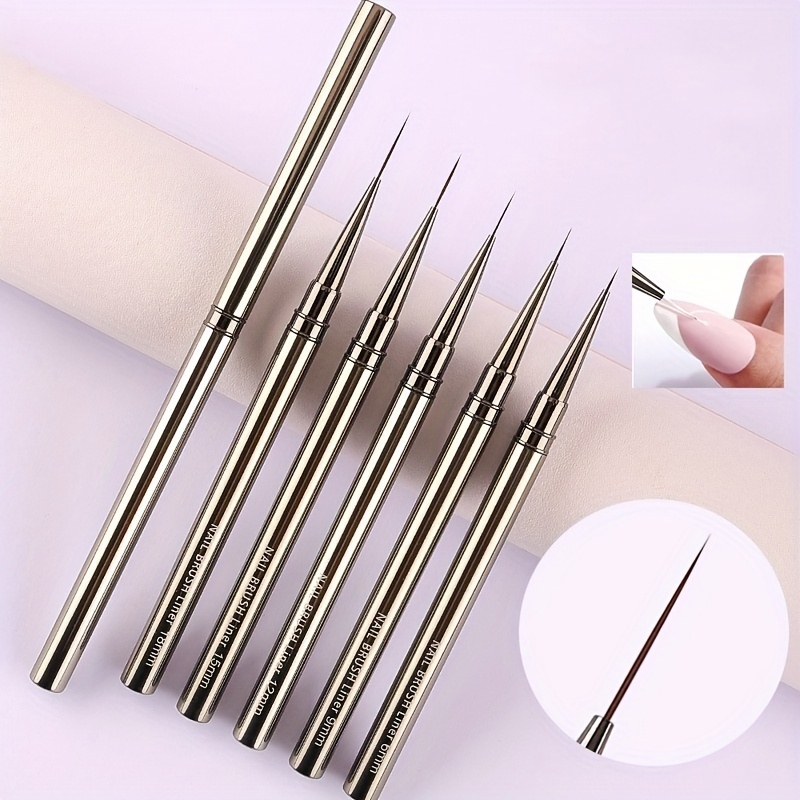 Coloured Gel Set - 5 buah Kuas Liner seni kuku