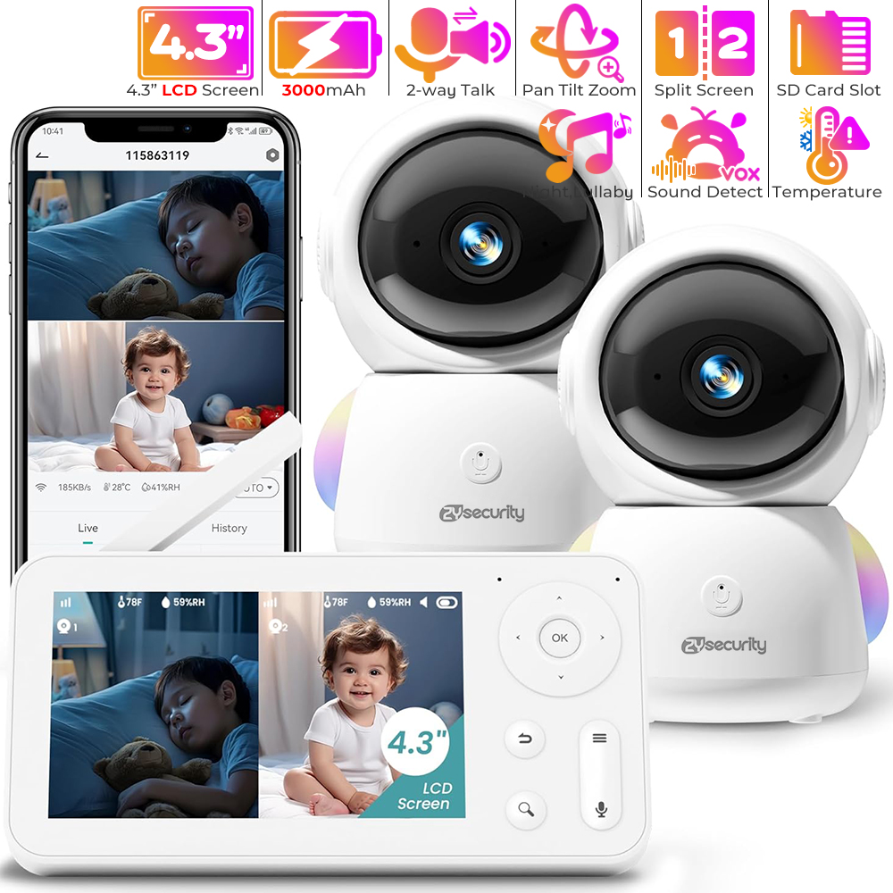 Torjim Rgb Photography Video Lighting - Monitor bayi 2K, dengan 2 kamera