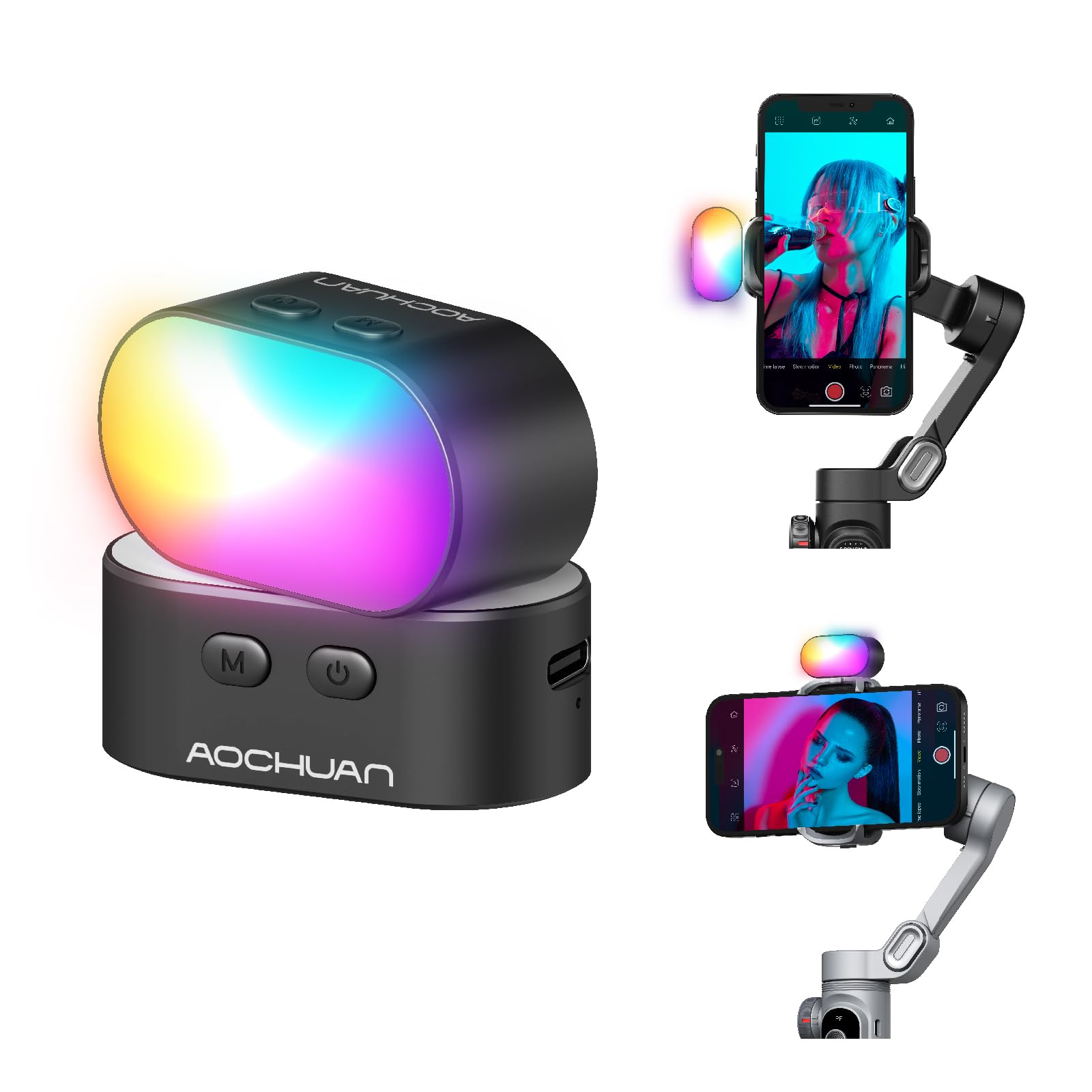 Torjim Rgb Photography Video Lighting - AOCHUAN lampu pengisi magnetik RGB untuk