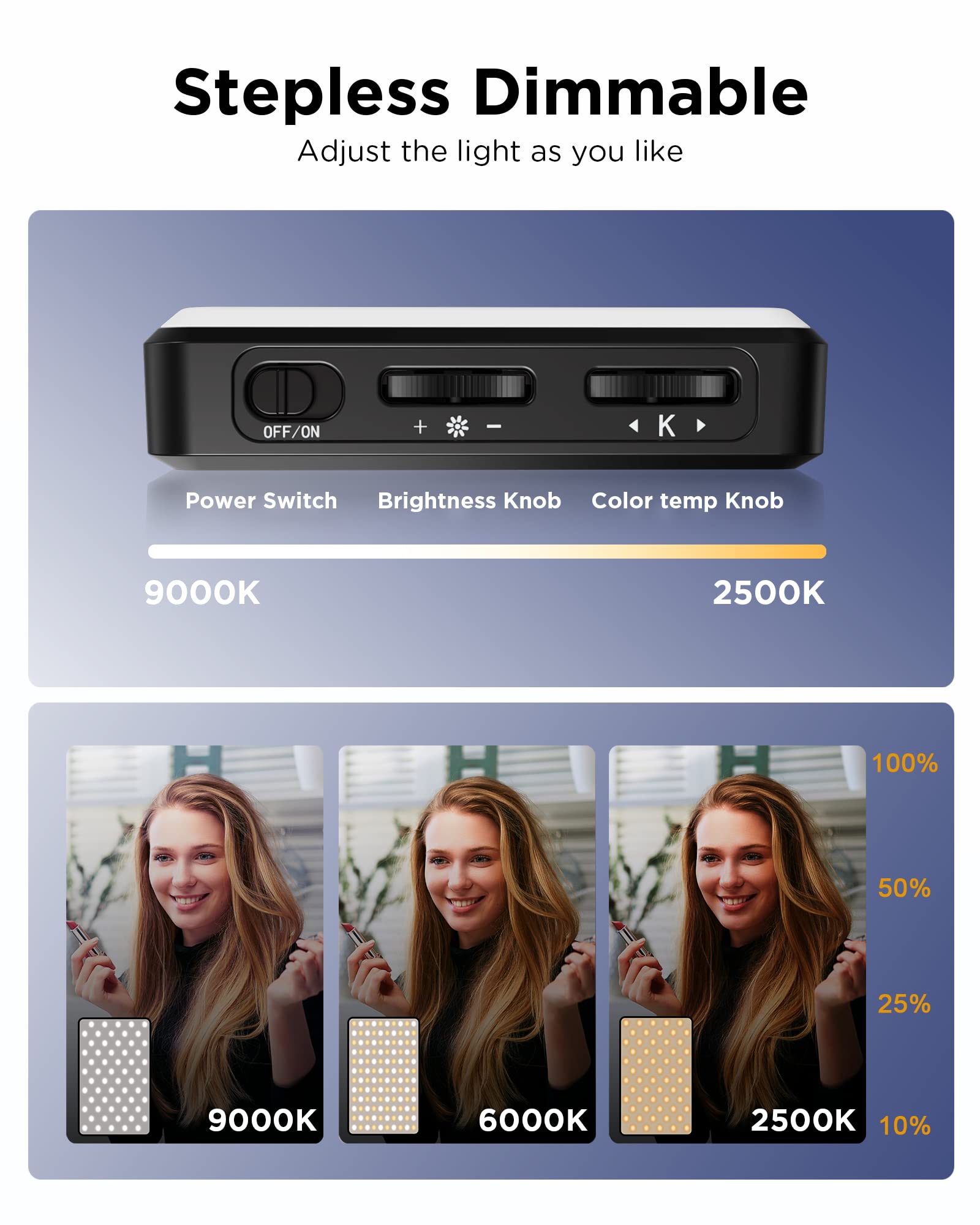 Lampu Selfie LED 3000Mah 120 L - Photography Lighting Overhead ulasan dan harga