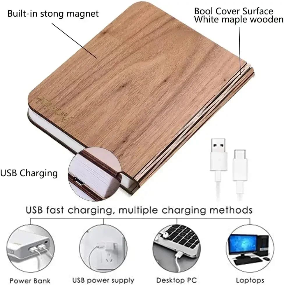 Lampu Buku 3D Lampu Malam LED  - Photography Lighting Book ulasan dan harga