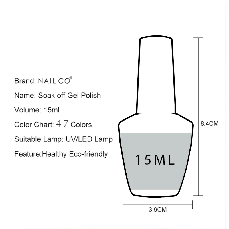 NAILCO 15Ml Kutek Kuku Gel Kop - Coloured Gel Set ulasan dan harga