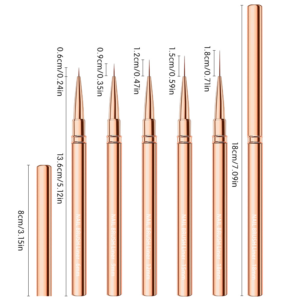5 Buah Set Kuas Liner Seni Kuk - Coloured Gel Set ulasan dan harga