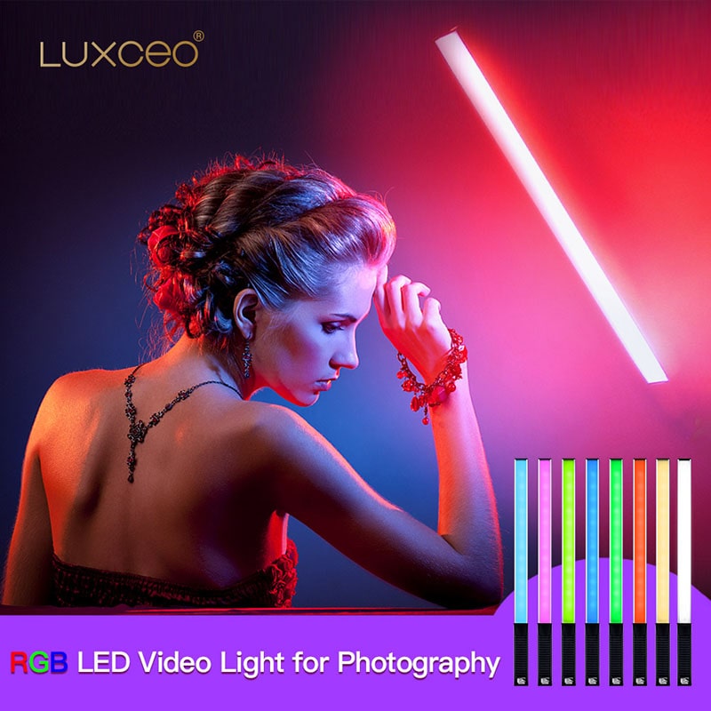 LUXCEO Q508A Tongkat LED Lampu - Torjim Rgb Photography Video Lighting ulasan dan harga