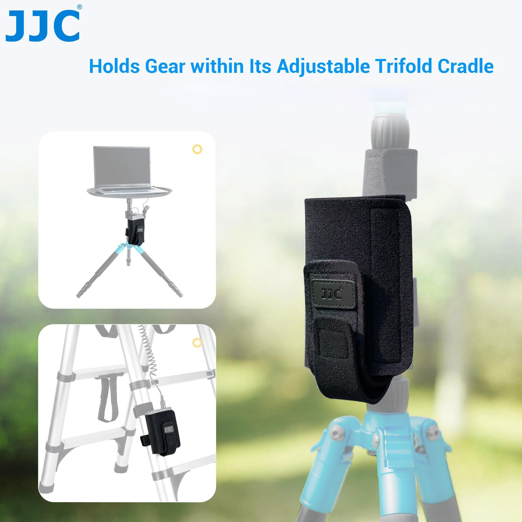 JJC tas dudukan kabel tali dud - Photography Video Lighting Kit With Adjustable Tripod Stand ulasan dan harga