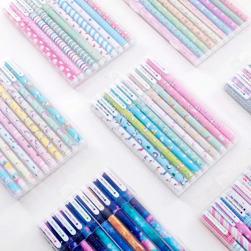 10 Buah/Kotak Alat Tulis Lucu  - Coloured Gel Set ulasan dan harga