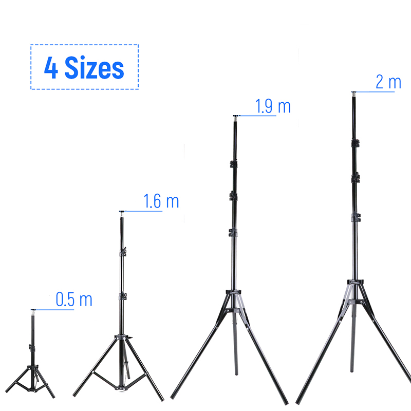 200Cm 160Cm 50Cm Lampu Tripod  - Photography Video Lighting Kit With Adjustable Tripod Stand ulasan dan harga