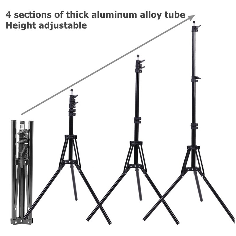 Nagnaz dudukan lampu fotografi - Photography Video Lighting Kit With Adjustable Tripod Stand ulasan dan harga