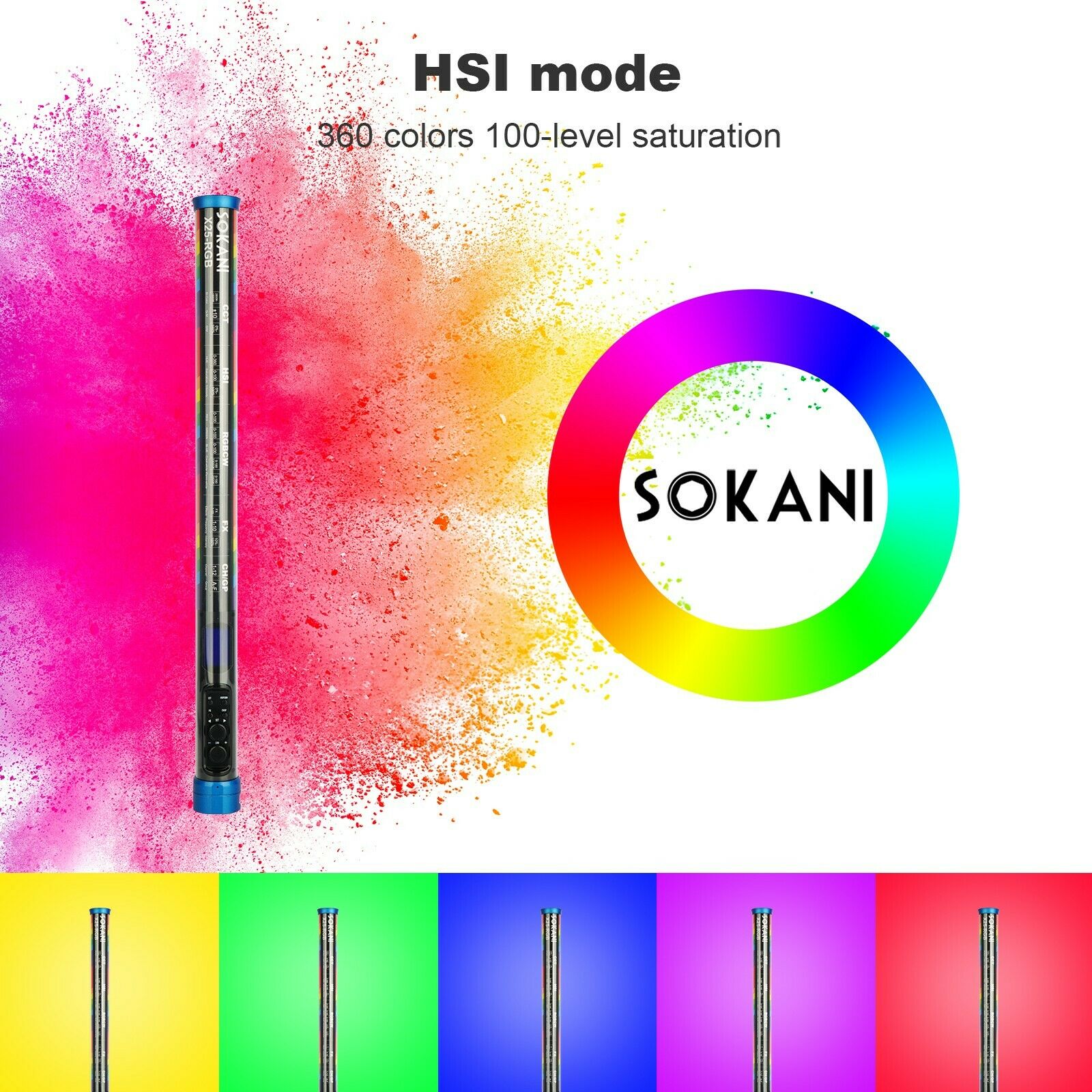 Sokani X25 RGB Lampu Video LED - Torjim Rgb Photography Video Lighting ulasan dan harga