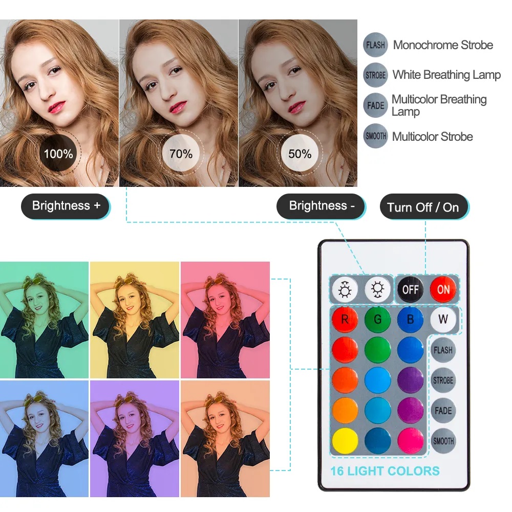Ring Light RGB 10 Inch dengan  - Photography Lighting Overhead ulasan dan harga