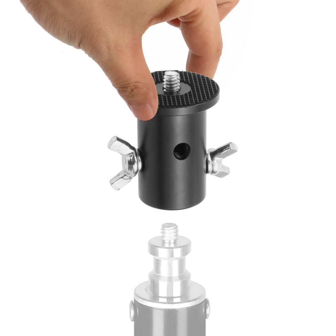 Adaptor dudukan lampu Tripod 1 - Photography Video Lighting Kit With Adjustable Tripod Stand ulasan dan harga