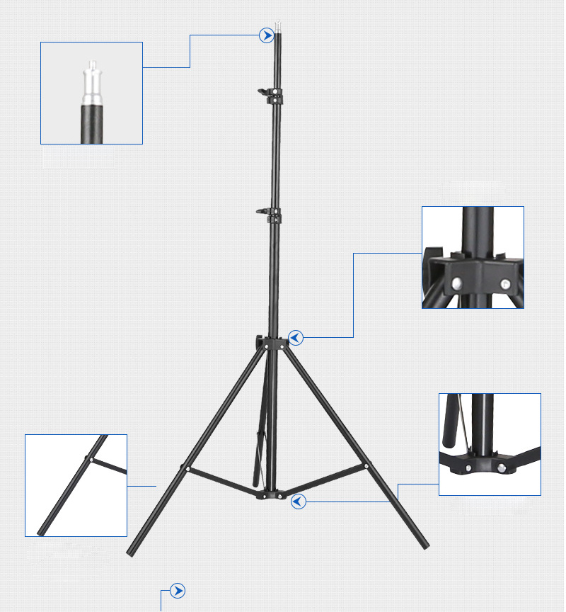 Tripod perjalanan braket proye - Photography Video Lighting Kit With Adjustable Tripod Stand ulasan dan harga