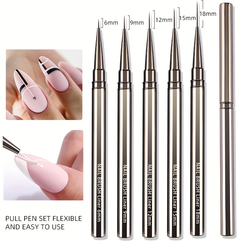5 buah Kuas Liner seni kuku ku - Coloured Gel Set ulasan dan harga