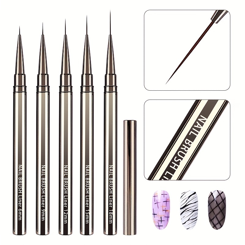 5 buah Kuas Liner seni kuku ku - Coloured Gel Set ulasan dan harga