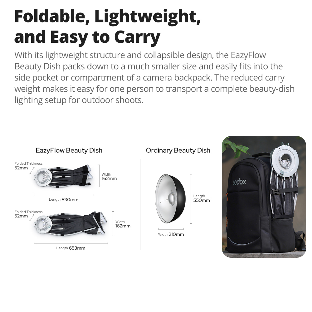 Godox EazyFlow Beauty Dish 65/ - Photography Lighting Godox ulasan dan harga