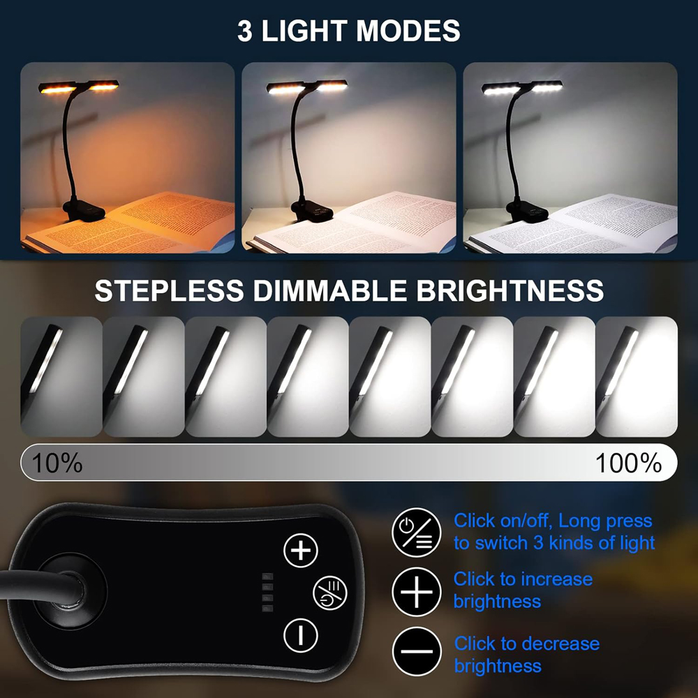 Lampu buku klip on 14 LED, cah - Photography Lighting Book ulasan dan harga