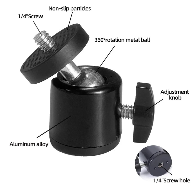 Adaptor Kepala Bola Tripod den - Photography Video Lighting Kit With Adjustable Tripod Stand ulasan dan harga