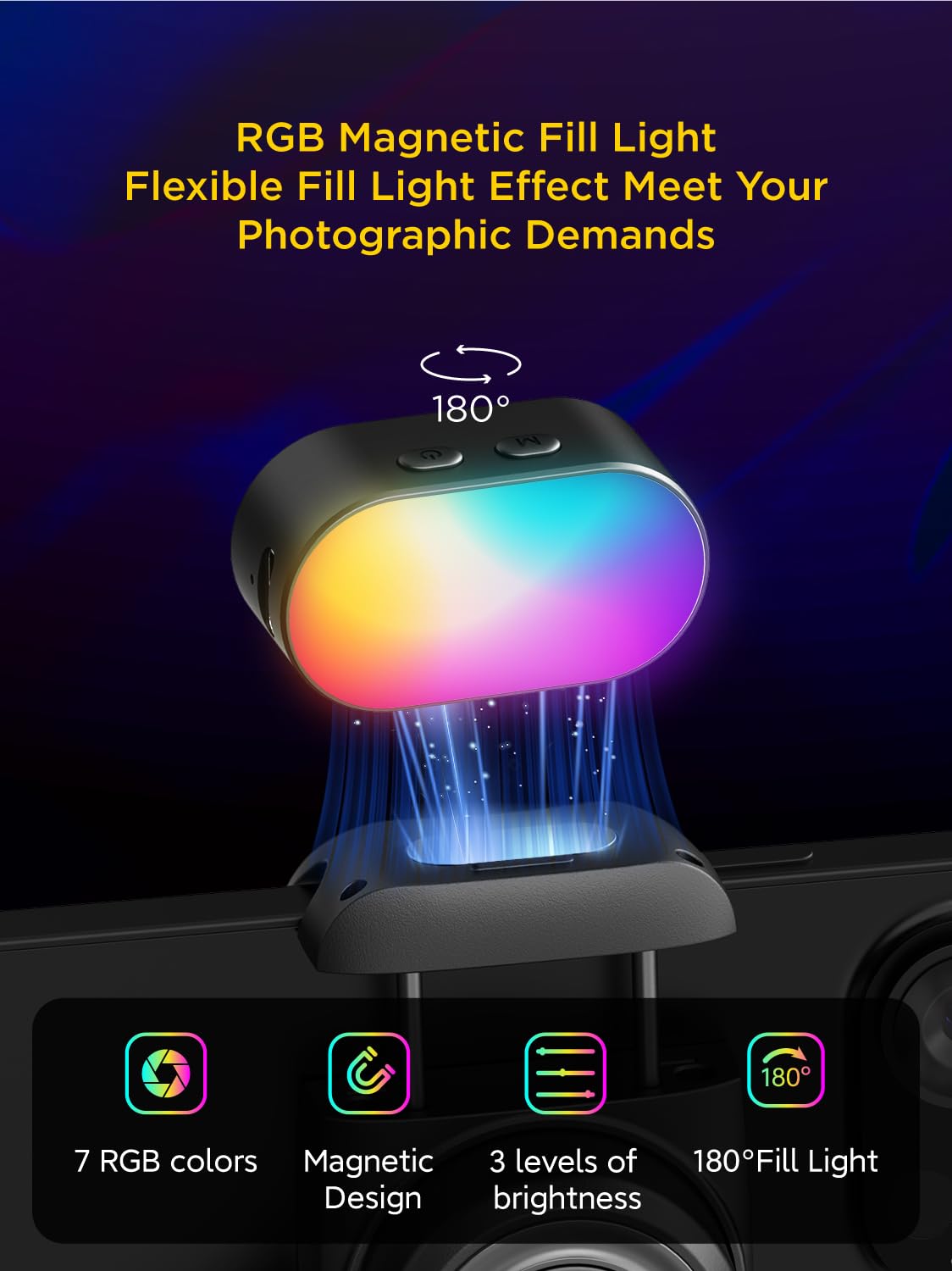AOCHUAN lampu pengisi magnetik - Torjim Rgb Photography Video Lighting ulasan dan harga